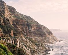 Chapman's Peak Drive near Cape Town, looking south towards Kommetjie in the distance.