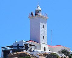 The St. Blaize Lighthouse above The Point in Mossel Bay on South Africa's Garden Route.