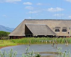 View of the main centre and restaurant at Nisela Safaris, enroute between Big Bend and Swaziland's most southern border post with South Africa.