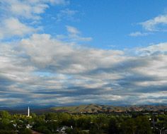 View across the town of Oudtshoorn in South Africa's Klein Karoo.