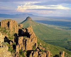 The Valley of Desolation in South Africa's Cambdeboo National Park outside Graaff-Reinet.