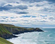 A typical stretch of coastline on South Africa's Wild Coast in the Eastern Cape's Transkei region.