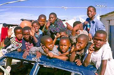 Kids playing in Khayelitsha