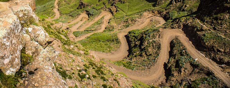 The Sani Pass in the Drakensberg Mountains