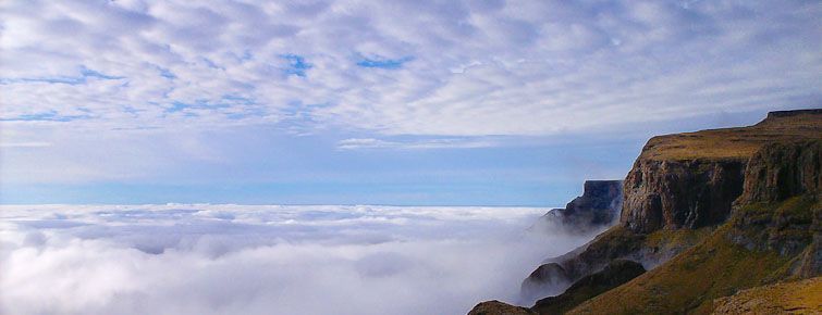 Clouds above and below