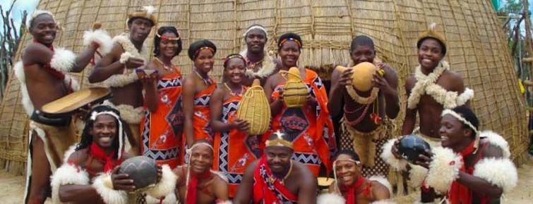 Personel at Kruger Cultural Village in traditional dress