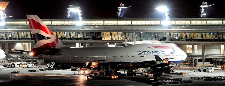 A BA plane at O.R. Tambo International Airport