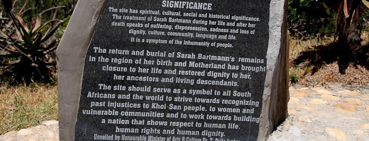 Saartjie Baartman memorial stone