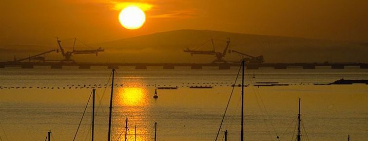 Sunset over Saldanha Bay Harbour