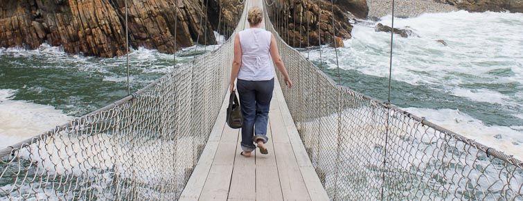 Storms River Mouth suspension bridge